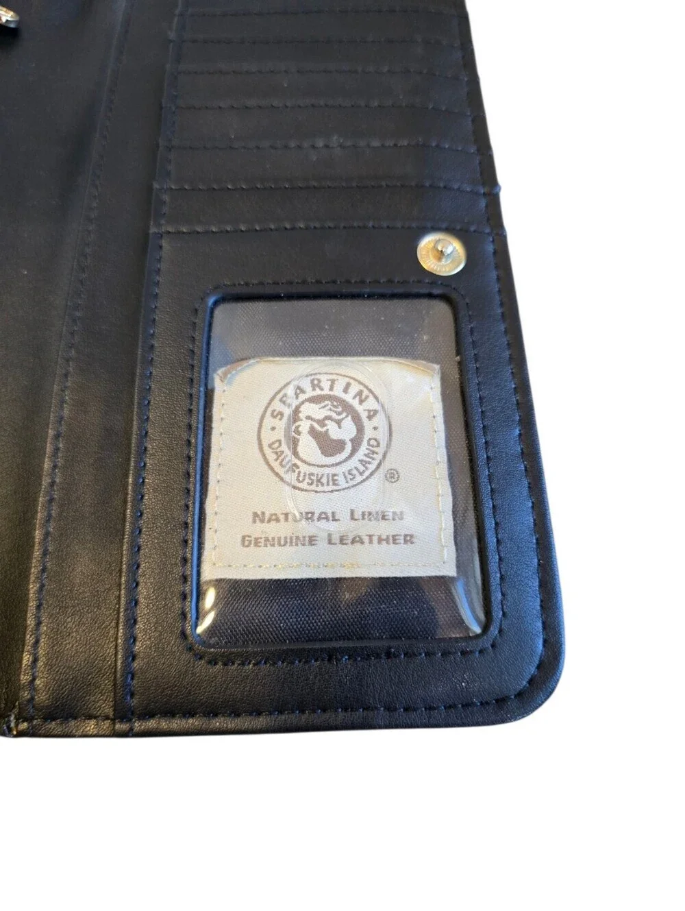 Spartina 449 Telfair Black Tan Plaid Continental Wristlet Clutch Wallet
